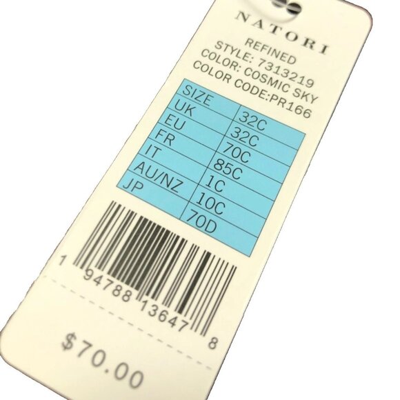 Natori Refined Cosmic Sky Light Purple Underwire Adjustable Straps Bra 32C & 36C - Picture 2 of 2